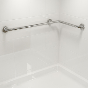 stainless steel shower bar 90 degree