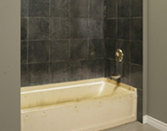 Bathtub before tub to shower conversion